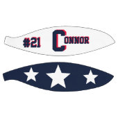 Monogram Blauw, Wit, en Rood Basketbal (Panelen)