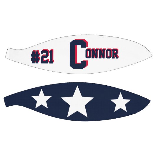 Monogram Blauw, Wit, en Rood Basketbal (Panelen)