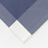 Monogram Blauw Wit Gingham Patroon Fleece Deken (Hoek)