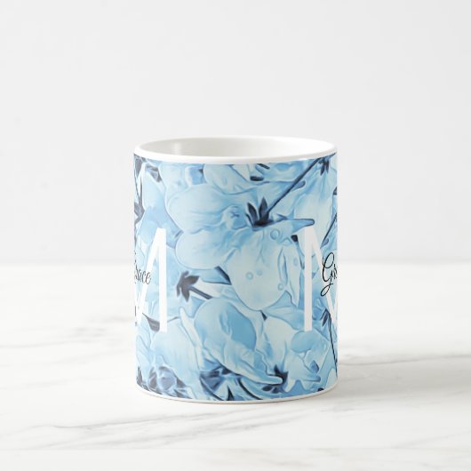 Monogram blauw-witte Mok (Center)