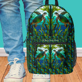 Monogram Blauw Zee Schildpadden Vlekken Glas kijke Bedrukte Rugzak