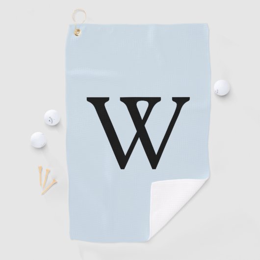 Monogram Blauw Zwart Golfhanddoek (Insitu)