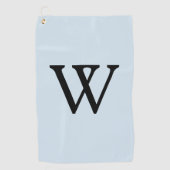 Monogram Blauw Zwart Golfhanddoek (Voorkant)
