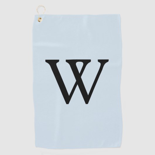 Monogram Blauw Zwart Golfhanddoek (Voorkant)
