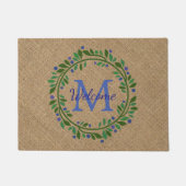 Monogram Blauwbes en Bolap Deurmat (Voorkant)