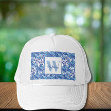 Monogram Blauwe Bloem Naam