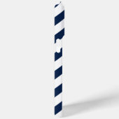 Monogram blauwe en roze diagonale strepen Case-Mate iPhone case (Achterkant / Rechts)