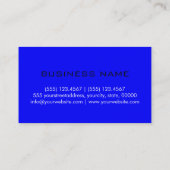 Monogram blauwe kleur achtergrond visitekaartje (Achterkant)