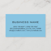 Monogram Blauwe kleurenachtergrond Visitekaartje (Achterkant)