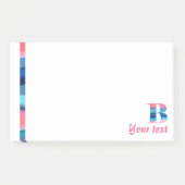 Monogram blauwe koraal letter B noten Post-it® Notes (Voorkant)