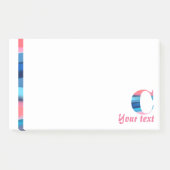 Monogram blauwe koraal letter C noten Post-it® Notes (Voorkant)