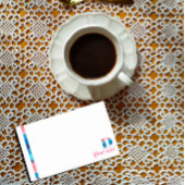 Monogram blauwe koraal letter D post-it notities Post-it® Notes