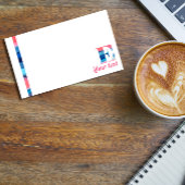 Monogram blauwe koraal letter E noten Post-it® Notes