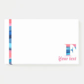 Monogram blauwe koraal letter F noten Post-it® Notes (Voorkant)