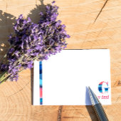 Monogram blauwe koraal letter G noten Post-it® Notes