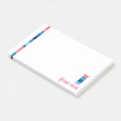 Monogram blauwe koraal letter I noten Post-it® Notes (Schuin)