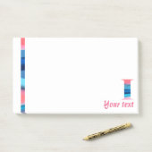 Monogram blauwe koraal letter I noten Post-it® Notes (Op bureau)