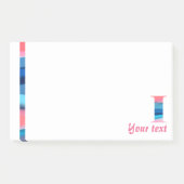 Monogram blauwe koraal letter I noten Post-it® Notes (Voorkant)