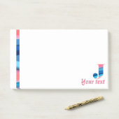 Monogram blauwe koraal letter J noten Post-it® Notes (Op bureau)