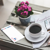 Monogram blauwe koraal letter K noten Post-it® Notes