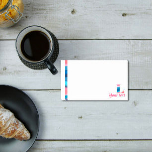 Monogram blauwe koraal letter L noten Post-it® Notes