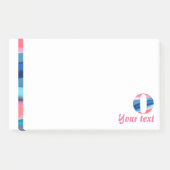 Monogram blauwe koraal letter O noten Post-it® Notes (Voorkant)