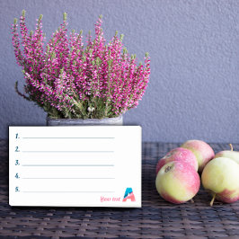 Monogram blauwe koraalletter A Post-it® Notes