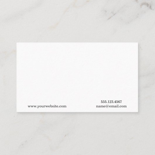 Monogram | Blauwe marmer Visitekaartje (Achterkant)