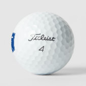 Monogram Blauwe Naam Gepersonaliseerd Golfballen (Logo)
