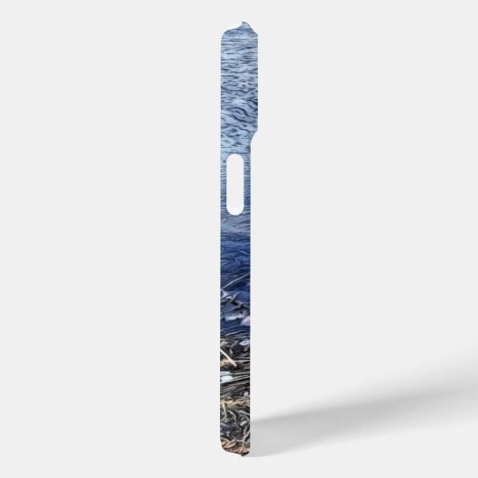 Monogram blauwe oever Case-Mate iPhone case (Achterkant / Rechts)