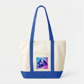 Monogram Blauwe & Paarse Dolfijnen Oceaan | Tote Bag (Voorkant)