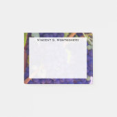 Monogram Blauwe Paarse Druivenstokken Post-it® Notes (Voorkant)