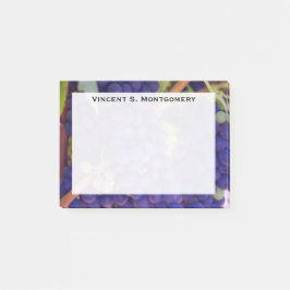 Monogram Blauwe Paarse Druivenstokken Post-it® Notes