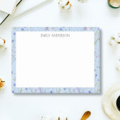 Monogram Blauwe Paarse  Wildflower Bloemen Post-it® Notes