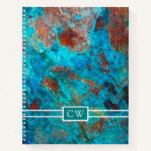 Monogram | Blauwe Shattuckiet Notitieboek (Voorkant)