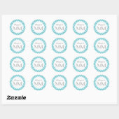 Monogram Blauwe Stippen - DIY Labels (Vel)