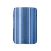 Monogram blauwe strepen badmat (Voorkant Verticaal)