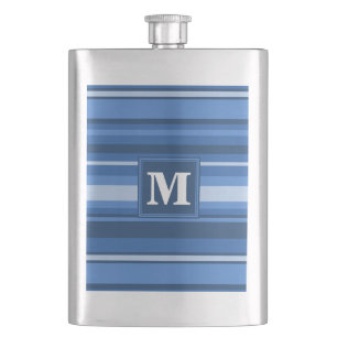 Monogram blauwe strepen flacon
