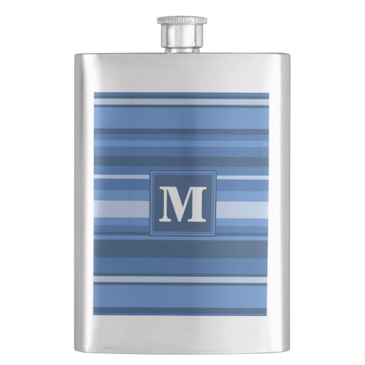 Monogram blauwe strepen flacon (Voorkant)