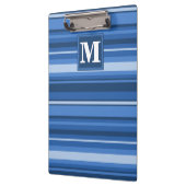 Monogram blauwe strepen klembord (Links)
