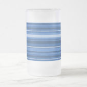 Monogram blauwe strepen matglas bierpul (Center)