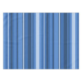 Monogram blauwe strepen tafelkleed (Voorkant (Horizontaal))