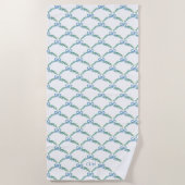 Monogram Blauwe Strik met Kustchic Strandlaken (Voorkant)