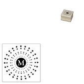 Monogram Blauwe Super Sterren Gepersonaliseerd Rubberstempel (Gestempeld)