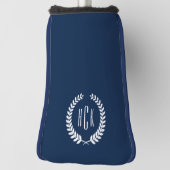 Monogram Blauwe Tinten Lauwerkrans Golfheadcover (Draai 90)