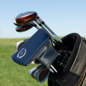 Monogram Blauwe Tinten Lauwerkrans Golfheadcover (Insitu)