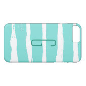 Monogram Blauwe verfstrepen Case-Mate iPhone Case (Achterkant (Horizontaal))