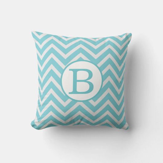 Monogram Blauwgroen Baby shower Keepomwille Pillow Kussen (Voorkant)