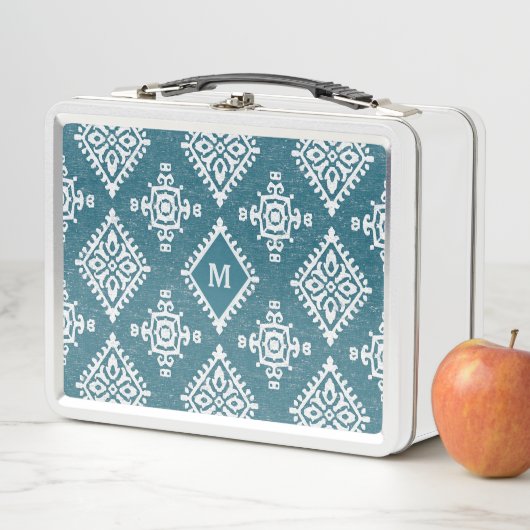 Monogram | Blauwgroen blauw Amadora-patroon (In situ)