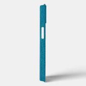 Monogram blauwgroen blauw hout Case-Mate iPhone case (Achterkant / Rechts)